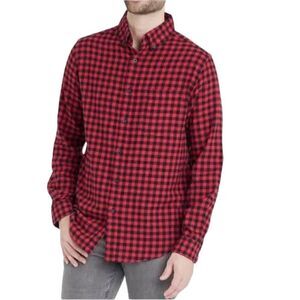 Goodfellow & Co Men’s Red And Black Plaid Long Sleeve Shirt, Size XL, NWOT